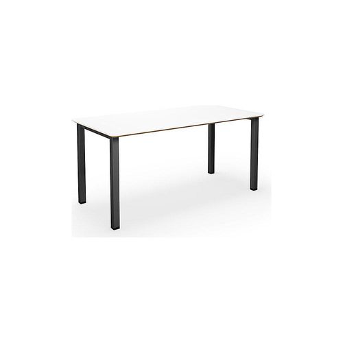 4061753269614 - Mehrzwecktisch DUO-U Trend gerade Platte abgerundete Ecken Tiefe 800 mm Breite 1400 mm weiß schwarz 4061753269614 - Mehrzwecktisch DUO-U Trend gerade Platte abgerundete Ecken Tiefe 800 mm Breite 1400 mm weiß schwarz