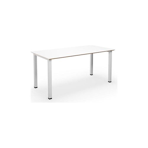4061753269324 - Mehrzwecktisch DUO-U Trend gerade Platte Tiefe 800 mm Breite 1400 mm weiß weiß kaiserkraft