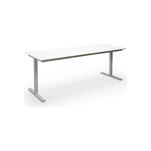 4061753268822 - Mehrzwecktisch DUO-T Trend gerade Platte Tiefe 800 mm Breite 1800 mm weiß silber 4061753268822 - Mehrzwecktisch DUO-T Trend gerade Platte Tiefe 800 mm Breite 1800 mm weiß silber