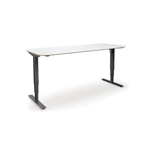 4061753261755 - Schreibtisch Atlanta Trend elektrisch höhenverstellbar gerade abgerundete Ecken BxT 2000 x 800 mm weiß schwarz 4061753261755 - Schreibtisch Atlanta Trend elektrisch höhenverstellbar gerade abgerundete Ecken BxT 2000 x 800 mm weiß schwarz