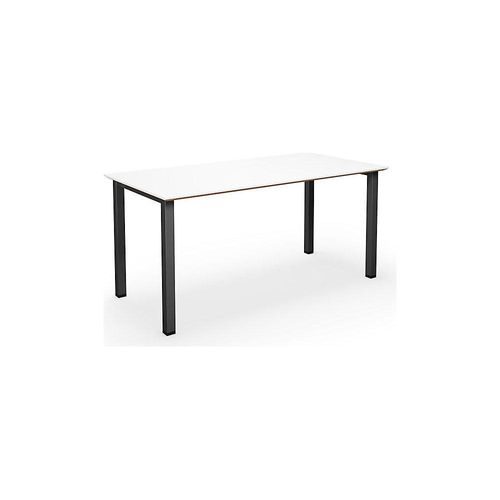 4061753269317 - Mehrzwecktisch DUO-U Trend gerade Platte Tiefe 800 mm Breite 1400 mm weiß schwarz 4061753269317 - Mehrzwecktisch DUO-U Trend gerade Platte Tiefe 800 mm Breite 1400 mm weiß schwarz