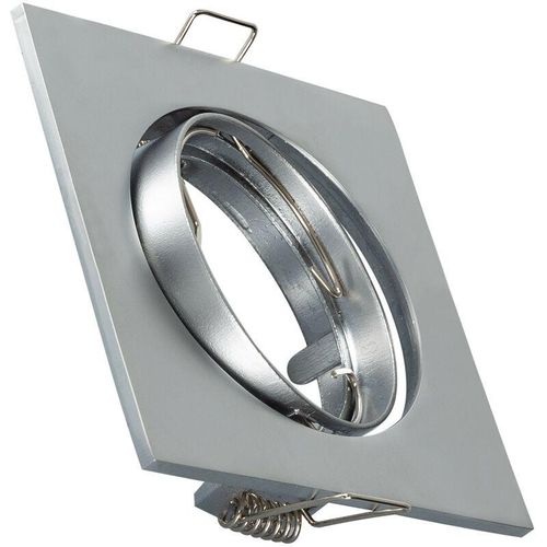 8445044099351 - Ledkia - Downlight-Ring Eckig Schwenkbar für LED-Glühbirne GU10   GU53 ø 72 mm Chrom satiniert45º80 mm