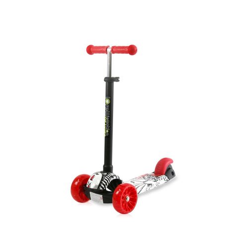 3800151973140 - Kinderroller Draxter 3 Räder höhenverstellbar PU-Leuchträder Fußbremse rot