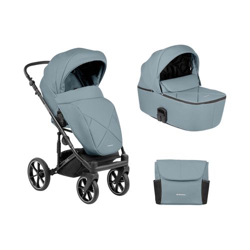 3801001021271 - Kikkaboo Kinderwagen Amani 2 in 1 Babywanne Sportsitz Wickeltasche Matratze grün