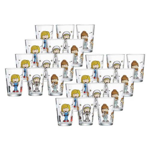 4053532157861 - Kindergläser Berufe Mädchen 205 ml 24er Set