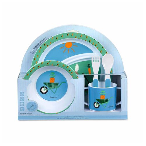 4055579550582 - Kindergeschirr-Set ESEL EMMILIUS 5-teilig in grün blau