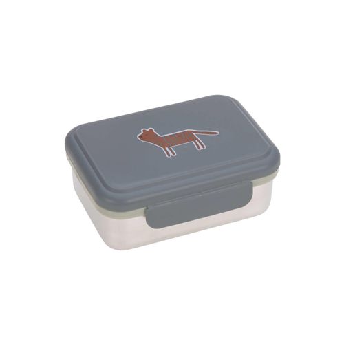 4042183428611 - LÄSSIG Lunchbox »Safari Tiger Grey« Edelstahl Polyprophylen (PP) Silikon (1-tlg) grau