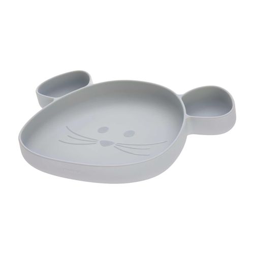 4042183403366 - Silikon-Teller Little Chums - Mouse mit Saugnapf in grau 4042183403366 - Silikon-Teller Little Chums - Mouse mit Saugnapf in grau