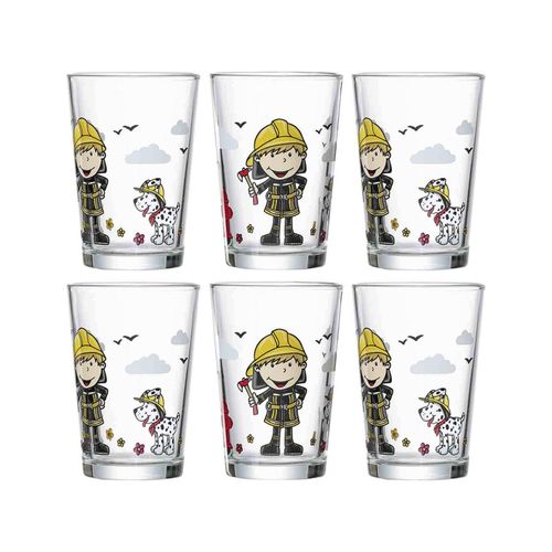4262418975899 - Kindergläser Feuerwehrmann Bernie 205 ml 6er Set 4262418975899 - Kindergläser Feuerwehrmann Bernie 205 ml 6er Set