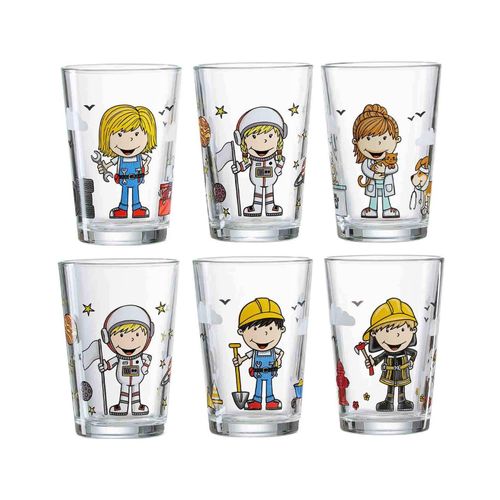 4262418976063 - Kindergläser Berufe Jungs & Mädchen 205 ml 6er Set 4262418976063 - Kindergläser Berufe Jungs & Mädchen 205 ml 6er Set