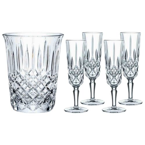 4003762294959 - Champagnerglas 4er-Set mit Champagnerkühler transparent 4003762294959 - Champagnerglas 4er-Set mit Champagnerkühler transparent