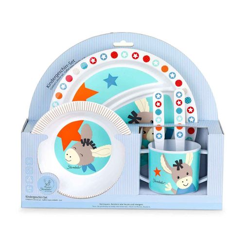 4055579958760 - Kindergeschirr-Set ESEL EMMI 5-teilig in blau 4055579958760 - Kindergeschirr-Set ESEL EMMI 5-teilig in blau