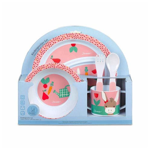 4055579550599 - Kindergeschirr-Set ESEL EMMILY 5-teilig in rosa 4055579550599 - Kindergeschirr-Set ESEL EMMILY 5-teilig in rosa