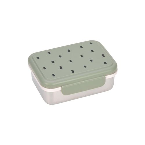 4066239101150 - LÄSSIG Lunchbox »Happy Prints Light Olive« Edelstahl Polyprophylen (PP) Silikon (1-tlg) grün|silberfarben