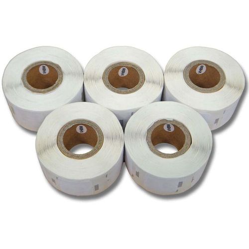 4068201490798 - vhbw Set 5x Etiketten-Rolle 12mm x 24mm (1000 Etiketten) kompatibel mit Dymo LabelWriter 4XL 450 Twin Turbo 450 Turbo Etiketten-Drucker