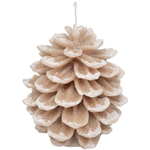 3560231585655 - Fééric Lights And Christmas - Kerze tannenzapfen mit schnee 15 -5cm 560g - Feeric lights & christmas - beige