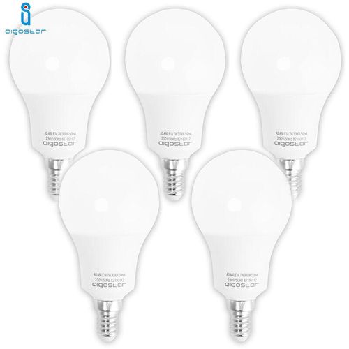 0664213402664 - Aigostar - led glühbirnen E14 9W 6400K kaltweiss a+ A60 A5 5 stück