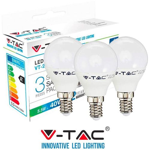 0619793863503 - Vtac - 3 LED-Glühbirnen E14 55 w 40 w v-tac P45 MINIGLOBO-Natürlich 0619793863503 - Vtac - 3 LED-Glühbirnen E14 55 w 40 w v-tac P45 MINIGLOBO-Natürlich