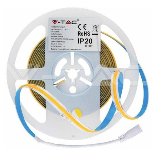 3800157664653 - Vtac - v-tac Bausatz LED-Streifen 420 cob 3000K 10W IP20 DC24V 1000LM M CRI95 (2649+3272)