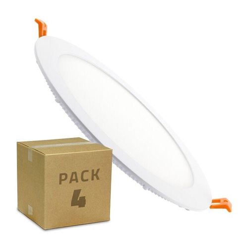 8445044095599 - Ledkia - 4er Pack led Deckeneinbauleuchte Rund SuperSlim 12W (4St) NeutralweißNeutralweiß 4000K - 4500K