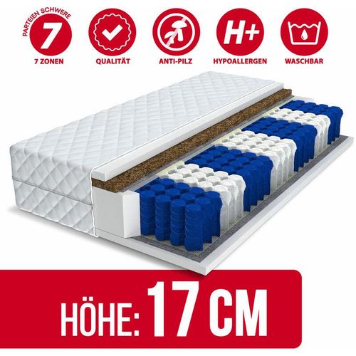 5902846906483 - FDM - Matratze vida 7 Zonen 180x200 H3 Premium Taschenfederkern federkern kokos 17cm