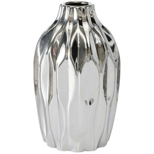 5902973433562 - Boltze Gruppe - Vase junas silbern 25 cm glänzend