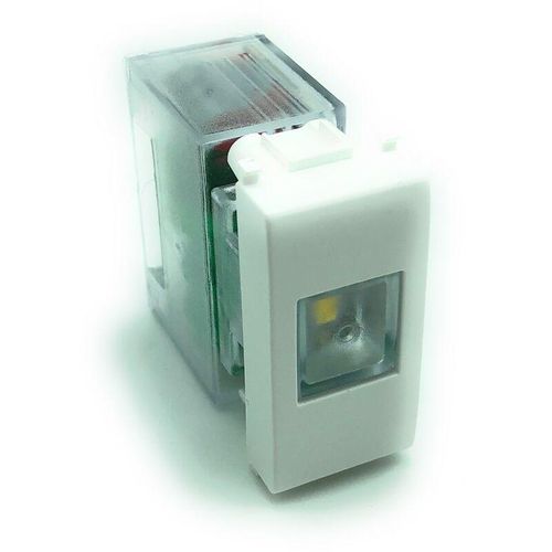 0641094429294 - Planet Shop - LED-Notleuchte 1 Keystone Modul 50Lm 1W Autonomie 6h Mit Adapter Vimar Plana Weiß