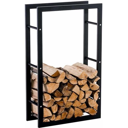 4251152690281 - - Kaminholzständer Keri V3 schwarz 25x80x100 cm