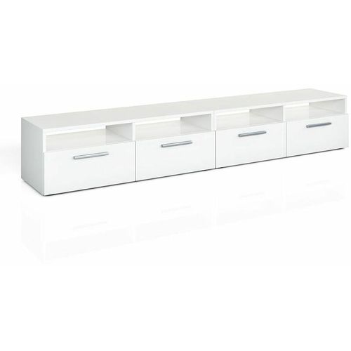 4260486835107 - Lowboard Diego Fernsehschrank Sideboard TV Fernsehtisch Weiß Hochglanz