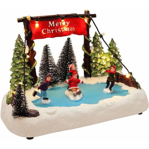 4260700654804 - Spetebo - kleine Winterlandschaft mit Eisbahn - 19 cm - mit led Beleuchtung