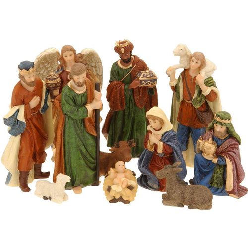 4260461474994 - Spetebo - Krippe Figuren Set - 11-teilig   klein - Weihnachten Advent Tisch Deko Zubehör