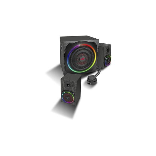 4027301380262 - SPEEDLINK GRAVITY CARBON RGB - Lautsprechersystem - für PC - 21-Kanal - kabellos - Bluetooth - 60 Watt (Gesamt)