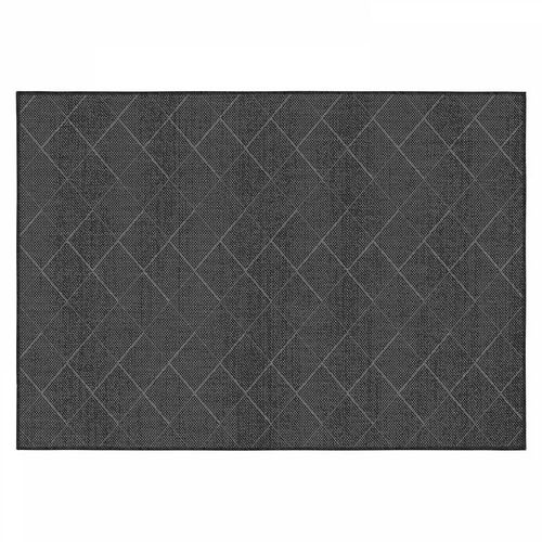 3663095129468 - Oviala - Outdoor-Teppich aus Polypropylen 200 x 290 cm schwarz - schwarz