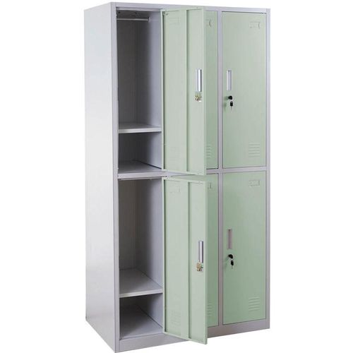 4057651242088 - - Schließfach Preston T829 Schließfachschrank Wertfachschrank Spind Metall 6 Fächer grün - green