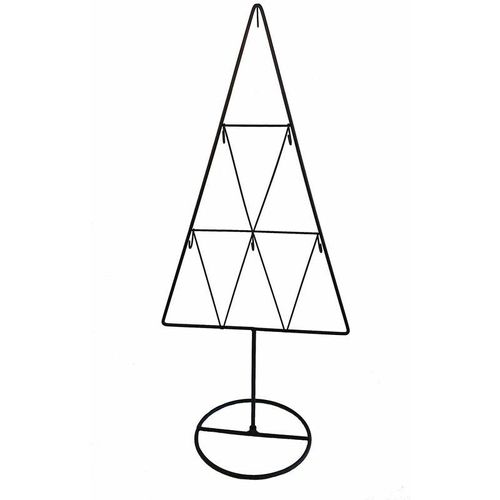 4260625743980 - Spetebo - Kleiner Metall Tannenbaum mit 6 Haken - 61 cm - Deko Ständer für Weihnachts Zierschmuck