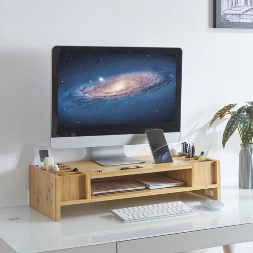 4059438681462 - [encasa] - Monitorständer Hartola Bambus Bambus