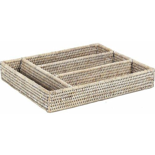 3238920669718 - Aubry Gaspard - Besteckablage aus weißem Rattan