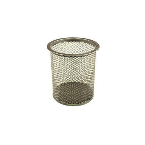 4012086091717 - Stifteköcher Mesh H2518100 9x10cm rund 1Fach Metall silber 4012086091717 helit