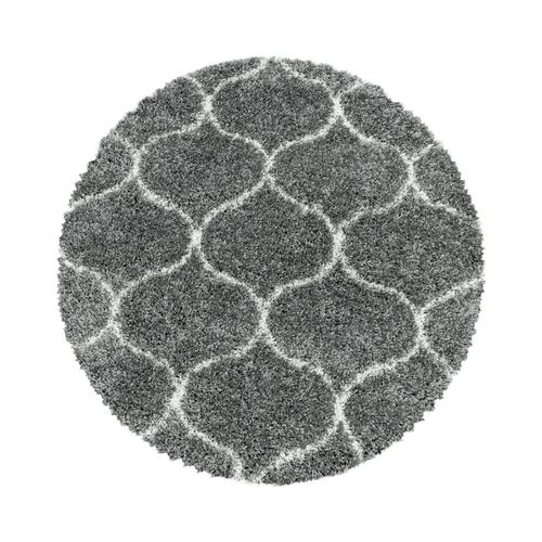 4058819100202 - Hochflor-Teppich AYYILDIZ TEPPICHE SALSA 3201 Teppiche Gr Ø 200 cm 50 mm 1 St grau Orientalische Muster