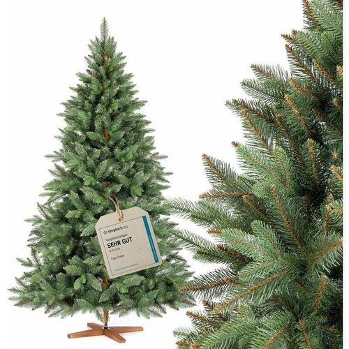 4064755204058 - Weihnachtsbaum künstlich Nordmanntanne Premium 180 cm Naturgetreue Spritzguss Elemente Made in eu Künstlicher Weihnachtsbaum mit handgefertigtem