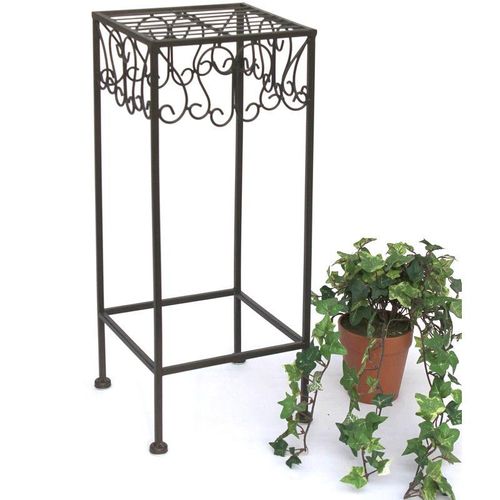 4019121401272 - Blumenhocker Metall Braun Eckig 50 cm Blumenständer 140127-S Beistelltisch Pflanzenständer Blumensäule - Dandibo 4019121401272 - Blumenhocker Metall Braun Eckig 50 cm Blumenständer 140127-S Beistelltisch Pflanzenständer Blumensäule - Dandibo
