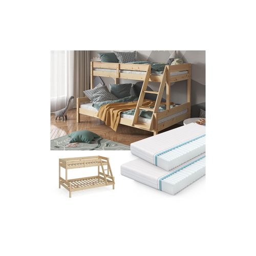 4066731228874 - Hochbett Kinderbett Spielbett Everest Natur modern 120x200 Massivholz Kinderzimmer Bett Lattenrost Bettleiter Kletterbett Doppelbett Geschwisterbett Matratze 4066731228874 - Hochbett Kinderbett Spielbett Everest Natur modern 120x200 Massivholz Kinderzimmer Bett Lattenrost Bettleiter Kletterbett Doppelbett Geschwisterbett Matratze