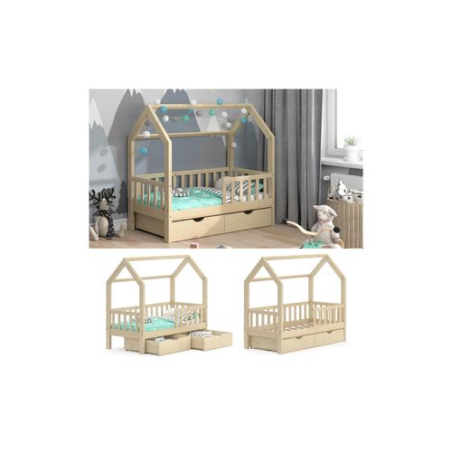 4251421957244 - Kinderbett Wiki“ 140x70cm Natur mit Schubladen und Rausfallschutz VitaliSpa 4251421957244 - Kinderbett Wiki“ 140x70cm Natur mit Schubladen und Rausfallschutz VitaliSpa