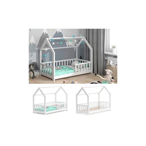 4251421954731 - Kinderbett Hausbett Spielbett Wiki 80x160cm Lattenrost Rausfallschutz 4251421954731 - Kinderbett Hausbett Spielbett Wiki 80x160cm Lattenrost Rausfallschutz
