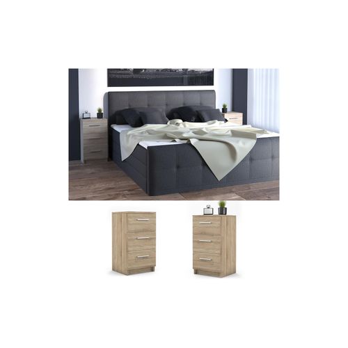 4251421920422 - VICCO Nachtkommode Boxspringbett Nachtschrank Nachttisch Kommode Schrank sonoma 4251421920422 - VICCO Nachtkommode Boxspringbett Nachtschrank Nachttisch Kommode Schrank sonoma