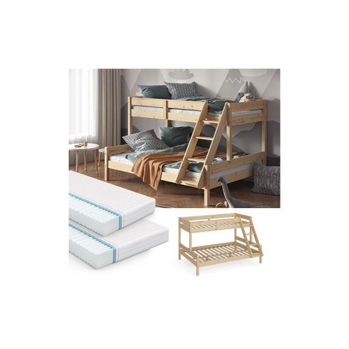 4066731228867 - Hochbett Kinderbett Spielbett Everest Natur modern 140x200 Massivholz Kinderzimmer Bett Lattenrost Bettleiter Kletterbett Doppelbett Geschwisterbett Matratze 4066731228867 - Hochbett Kinderbett Spielbett Everest Natur modern 140x200 Massivholz Kinderzimmer Bett Lattenrost Bettleiter Kletterbett Doppelbett Geschwisterbett Matratze
