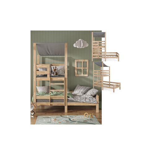 4251421972933 - Kinderbett Tom 90x200cm Spielturm Bett Spielbett Jugendbett Hausbett 4251421972933 - Kinderbett Tom 90x200cm Spielturm Bett Spielbett Jugendbett Hausbett