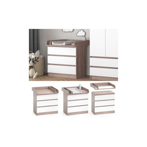 4066731028801 - Wickelkommode Wickeltisch Kommode mit 3 Schubladen Emma Weiß Sonoma Baby 4066731028801 - Wickelkommode Wickeltisch Kommode mit 3 Schubladen Emma Weiß Sonoma Baby