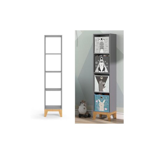 4066731161270 - VitaliSpa Kinderregal Hochregal Würfelregal Malia Grau Eiche modern 35x160 cm Kinderzimmer Regal Kindermöbel Ablage Fach Spielzeugaufbewahrung Spielzeugablage Kinderkleidung 4066731161270 - VitaliSpa Kinderregal Hochregal Würfelregal Malia Grau Eiche modern 35x160 cm Kinderzimmer Regal Kindermöbel Ablage Fach Spielzeugaufbewahrung Spielzeugablage Kinderkleidung