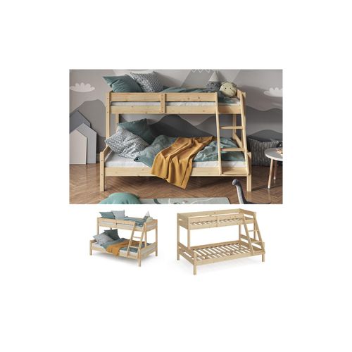 4066731227280 - VitaliSpa Hochbett Kinderbett Spielbett Everest Natur modern 120x200 Massivholz Kinderzimmer Bett Lattenrost Bettleiter Kletterbett Doppelbett Geschwisterbett Gästebett Schubladenbett 4066731227280 - VitaliSpa Hochbett Kinderbett Spielbett Everest Natur modern 120x200 Massivholz Kinderzimmer Bett Lattenrost Bettleiter Kletterbett Doppelbett Geschwisterbett Gästebett Schubladenbett